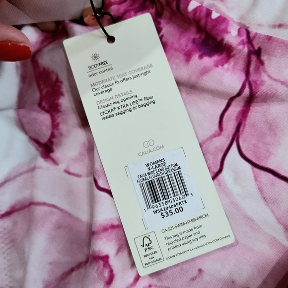 NWT CALIA by Carrie Underwood Pink Magenta Tie-dye Full Coverage Bottom XL - Picture 7 of 12